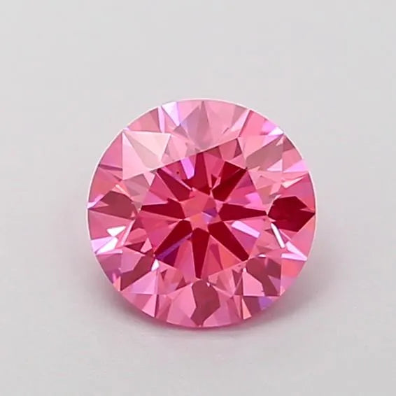 0.52ct Round Lab Grown Diamond (Colour Fancy Vivid Purple, Clarity VS1, Cut ID, IGI Certified)