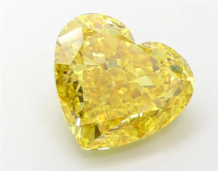 12,07 ct Herzdiamant im Labor gezüchtet (Farbe: Fancy Vivid Yellow, Reinheit: VS2, IGI-zertifiziert)