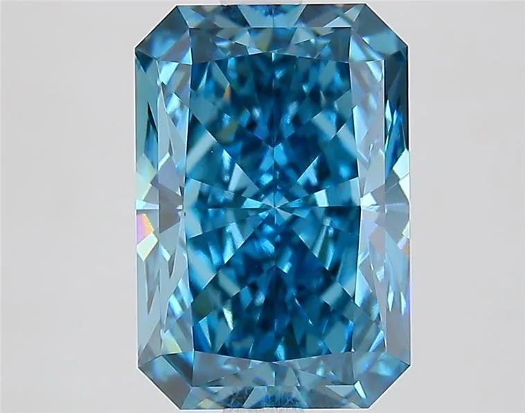 3.04ct Radiant Lab Grown Diamond (Colour Fancy Vivid Blue, Clarity VVS1, IGI Certified)