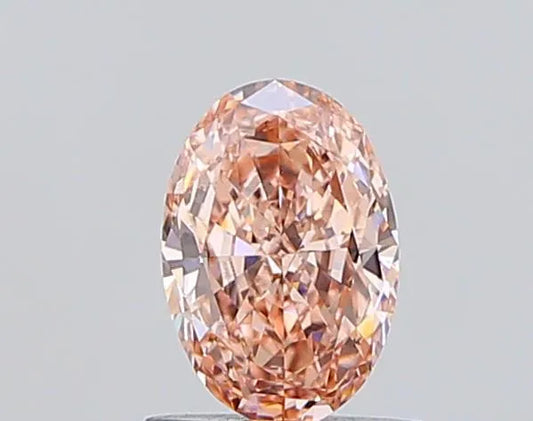 0.75ct Oval Lab Grown Diamond (Colour Fancy Intense Brownish Pink, Clarity VS1, IGI Certified)