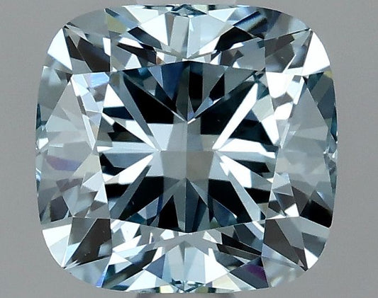 Lab-Grown Cushion Diamond - 1.16 Carats, Fancy Intense Blue Color, VS1 Clarity - Certified by IGI - Report Number: LG635403432