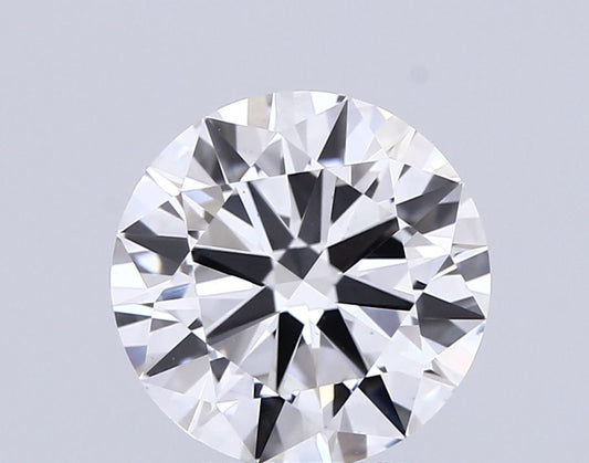 Lab-Grown Round Diamond - 2.5 Carats, F Color, VS2 Clarity - Certified by IGI - Report Number: LG668465323