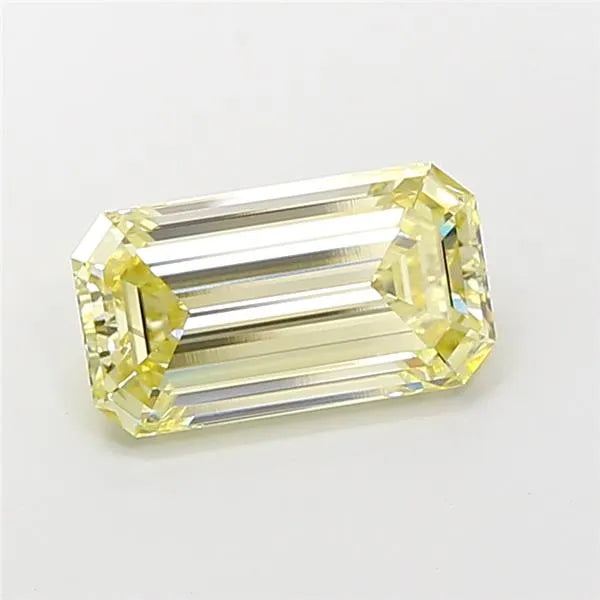 3.07ct Emerald Lab Grown Diamond (Colour Fancy Yellow, Clarity VS1, IGI Certified)