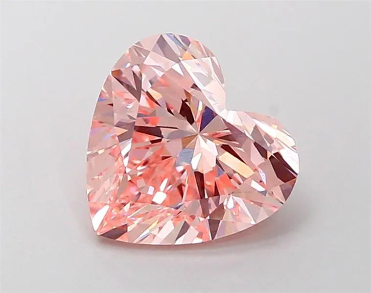 Diamant de laboratoire en forme de cœur de 2,07 ct (couleur rose intense fantaisie, pureté VVS2, certifié IGI)