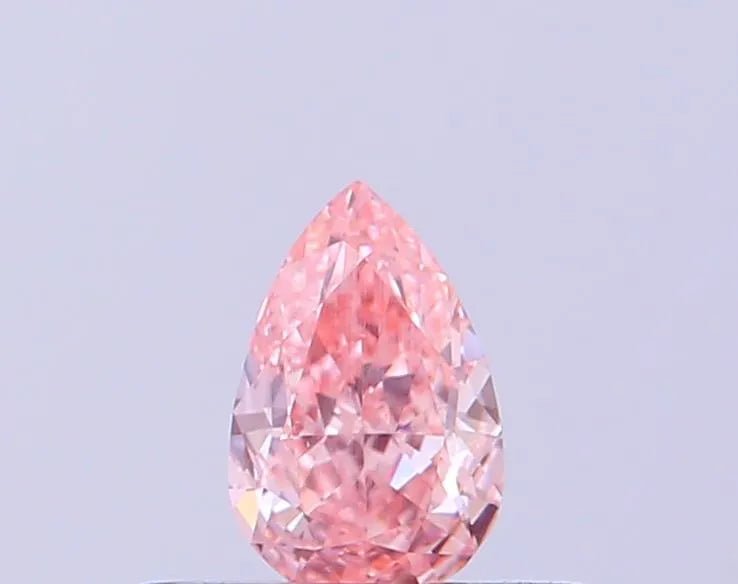 0.23ct Pear Lab Grown Diamond (Colour Fancy Vivid Pink, Clarity VVS2, IGI Certified)