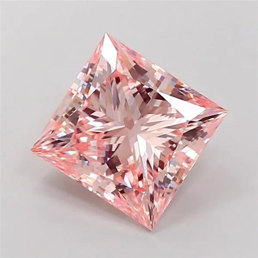 4,02 ct Princess-Diamant aus Laboranbau (Farbe: Fancy Intense Pink, Reinheit: VS1, IGI-zertifiziert)