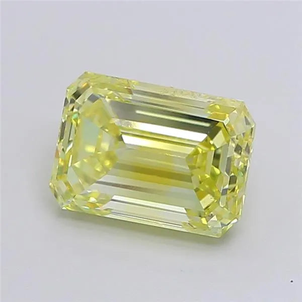 2.50ct Emerald Lab Grown Diamond (Colour Fancy Intense Yellow, Clarity VVS2, IGI Certified)