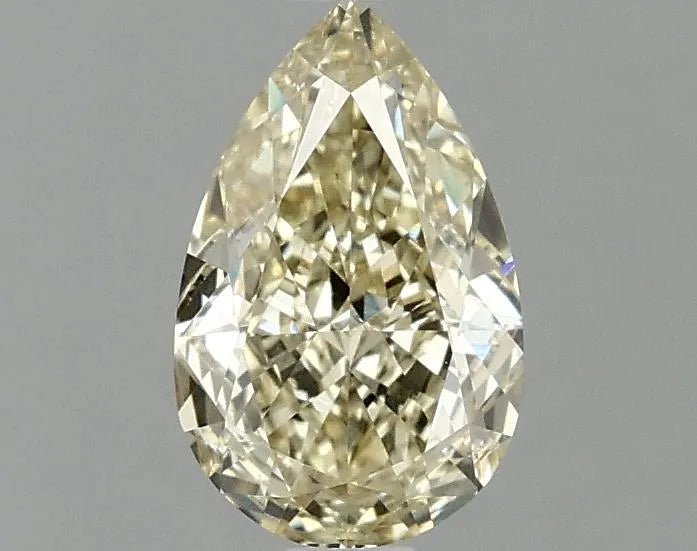 Diamant de laboratoire de 1,08 ct, taille poire (couleur jaune intense, pureté VVS2, certifié IGI)