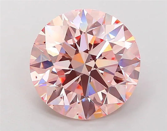 5,06 ct runder, im Labor gezüchteter Diamant (Farbe: Fancy Intense Pink, Reinheit: VS2, Schliff: ID, IGI-zertifiziert)