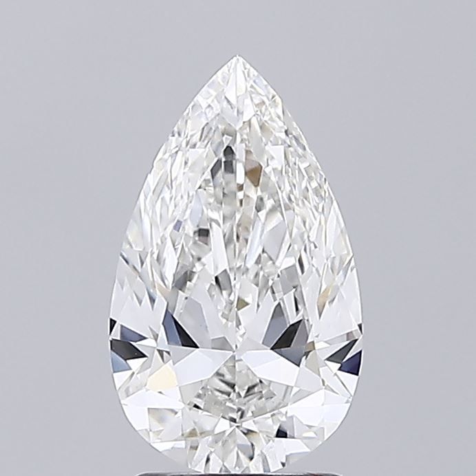Lab-Grown Pear Diamond - 2.0 Carats, F Color, VVS2 Clarity - Certified by IGI - Report Number: LG678561934