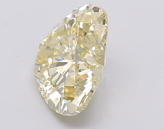Lab-Grown Heart Diamond - 2.51 Carats, Fancy Intense Yellow Color, VS2 Clarity - Certified by IGI - Report Number: LG602390147