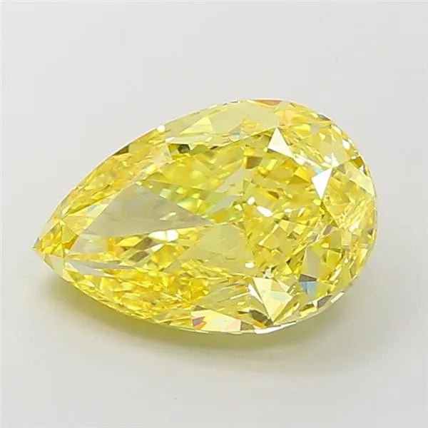 7.03ct Pear Lab Grown Diamond (Colour Fancy Intense Yellow, Clarity VS1, IGI Certified)