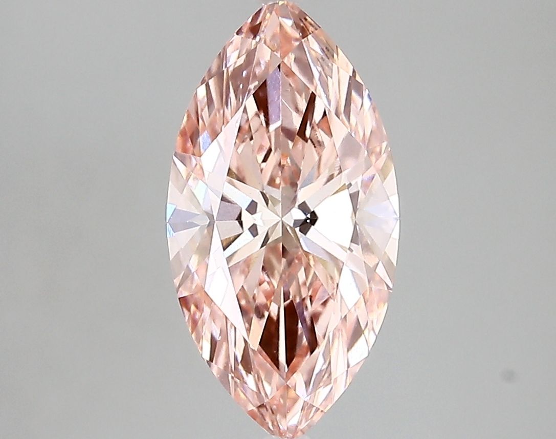 Lab-Grown Marquise Diamond - 2.01 Carats, Fancy Vivid Pink Color, VVS2 Clarity - Certified by IGI - Report Number: LG607315969