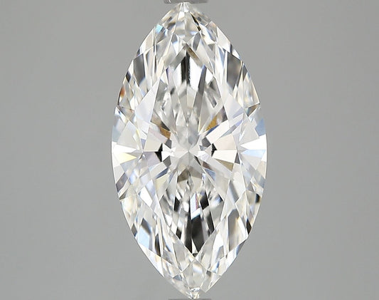 Lab-Grown Marquise Diamond - 2.54 Carats, F Color, VVS2 Clarity - Certified by IGI - Report Number: LG689570529