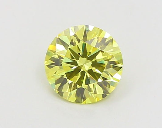 Lab-Grown Round Diamond - 1.01 Carats, Fancy Intense Yellow Color, VS1 Clarity - Certified by IGI - Report Number: LG666413394