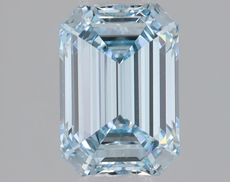 Lab-Grown Emerald Diamond - 1.59 Carats, Fancy Blue Color, VVS2 Clarity - Certified by IGI - Report Number: LG680534572