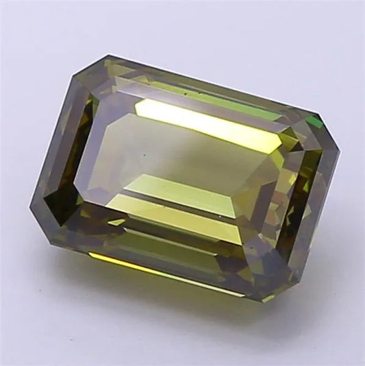 3,01 ct Smaragd-Labordiamant (Farbe: Fancy Vivid Yellowish Green, Reinheit: VS2, IGI-zertifiziert)