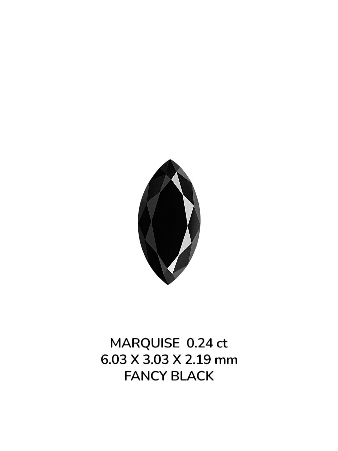 Marquise 0.24ct Fancy Black VVS2 - Cut • NONE • 383D0DDF8D