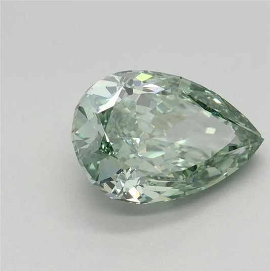 1.62ct Pear Lab Grown Diamond (Colour Fancy Vivid Green, Clarity VVS2, IGI Certified)