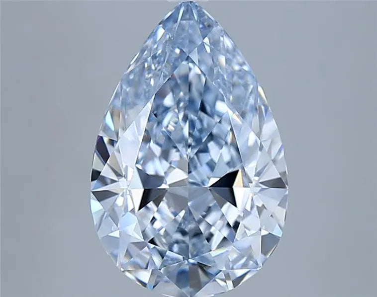 3.11ct Pear Lab Grown Diamond (Colour Fancy Intense Blue, Clarity IF, IGI Certified)