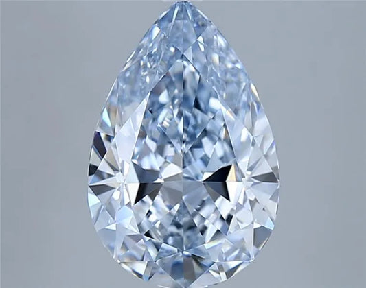 3.11ct Pear Lab Grown Diamond (Colour Fancy Intense Blue, Clarity IF, IGI Certified)