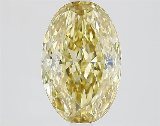 3.00ct Oval Lab Grown Diamond (Colour Fancy Intense Yellow, Clarity VS2, IGI Certified)
