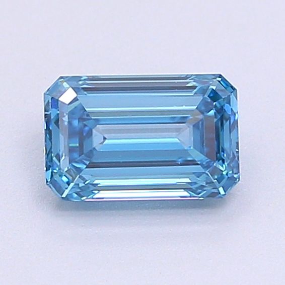 Lab-Grown Emerald Diamond - 0.71 Carats, Fancy Vivid Blue Color, VS1 Clarity - Certified by IGI - Report Number: LG644499251
