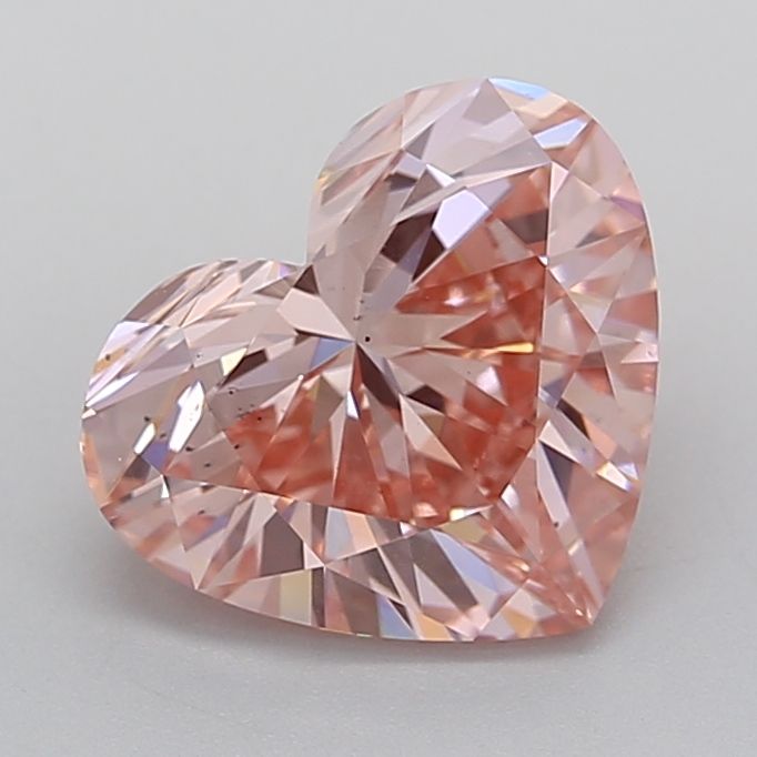 Lab-Grown Heart Diamond - 2.98 Carats, Fancy Vivid Pink Color, VS2 Clarity - Certified by IGI - Report Number: LG595384363