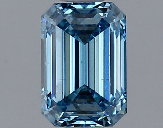 Lab-Grown Emerald Diamond - 1.2 Carats, Fancy Vivid Blue Color, SI1 Clarity - Certified by IGI - Report Number: LG621451377
