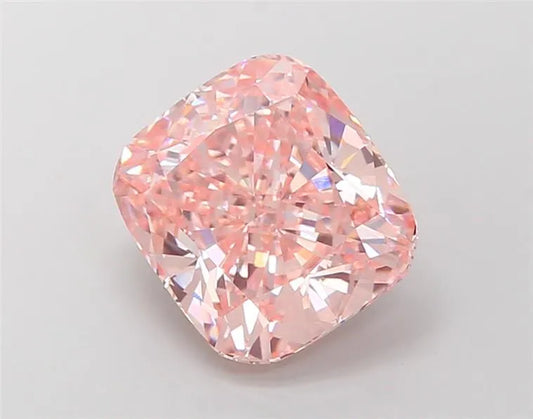 Diamant de laboratoire modifié coussin de 5,10 ct (couleur rose intense fantaisie, pureté VS1, certifié IGI)