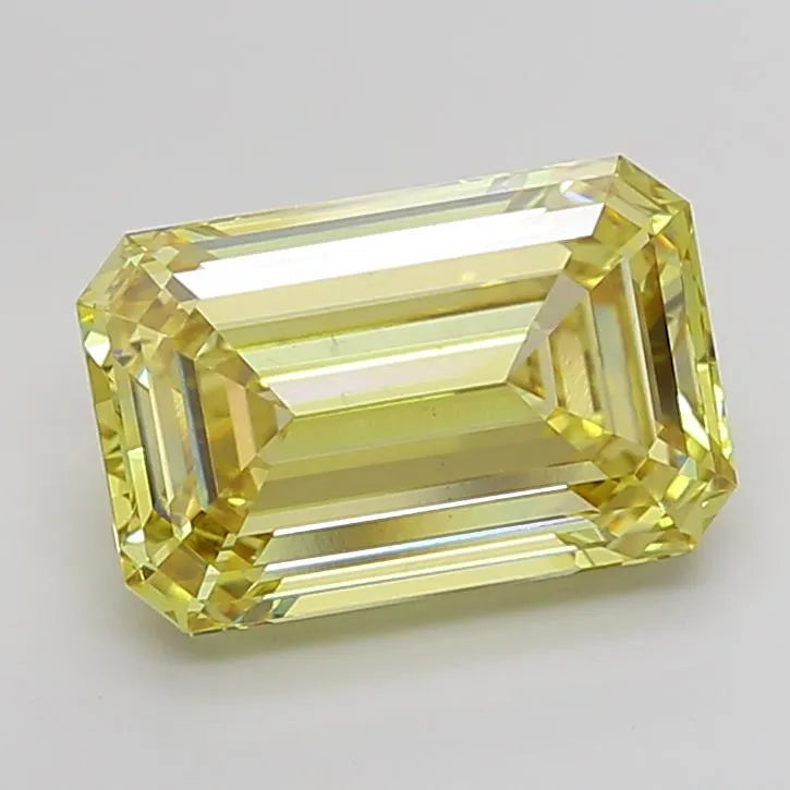 5.33ct Emerald Lab Grown Diamond (Colour Fancy Intense Yellow, Clarity VS2, IGI Certified)