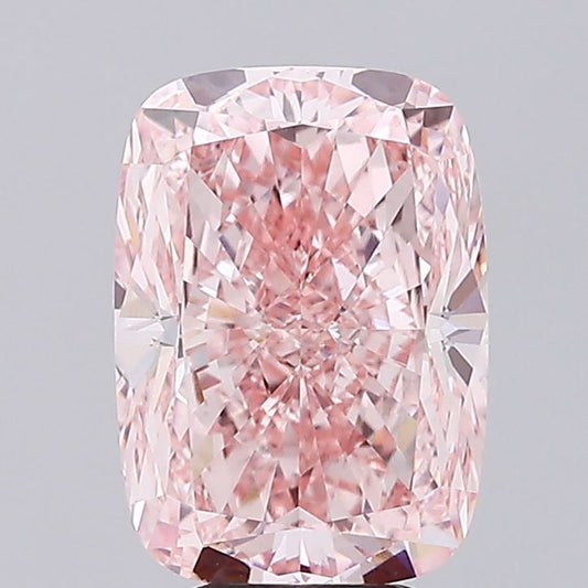 Lab-Grown Cushion Diamond - 6.02 Carats, Fancy Vivid Pink Color, VS1 Clarity - Certified by IGI - Report Number: LG681557197
