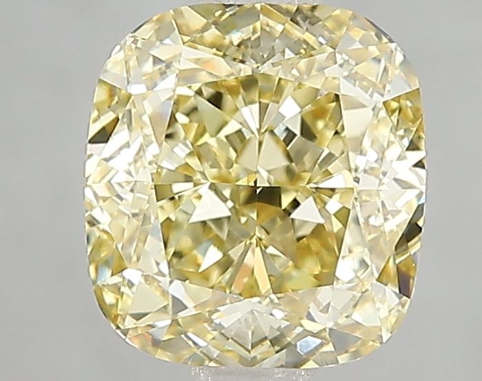 Lab-Grown Cushion Diamond - 2.09 Carats, Fancy Intense Yellow Color, VVS2 Clarity - Certified by IGI - Report Number: LG671493204