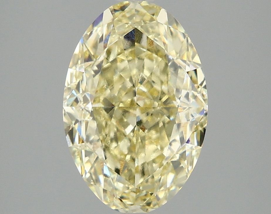 Lab-Grown Oval Diamond - 3.02 Carats, Fancy Intense Yellow Color, VVS2 Clarity - Certified by IGI - Report Number: LG687583295