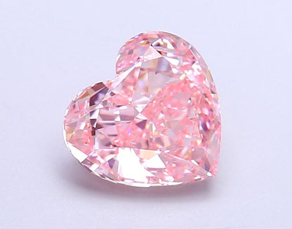 Lab-Grown Heart Diamond - 2.48 Carats, Fancy Vivid Pink Color, VS1 Clarity - Certified by IGI - Report Number: LG674504254