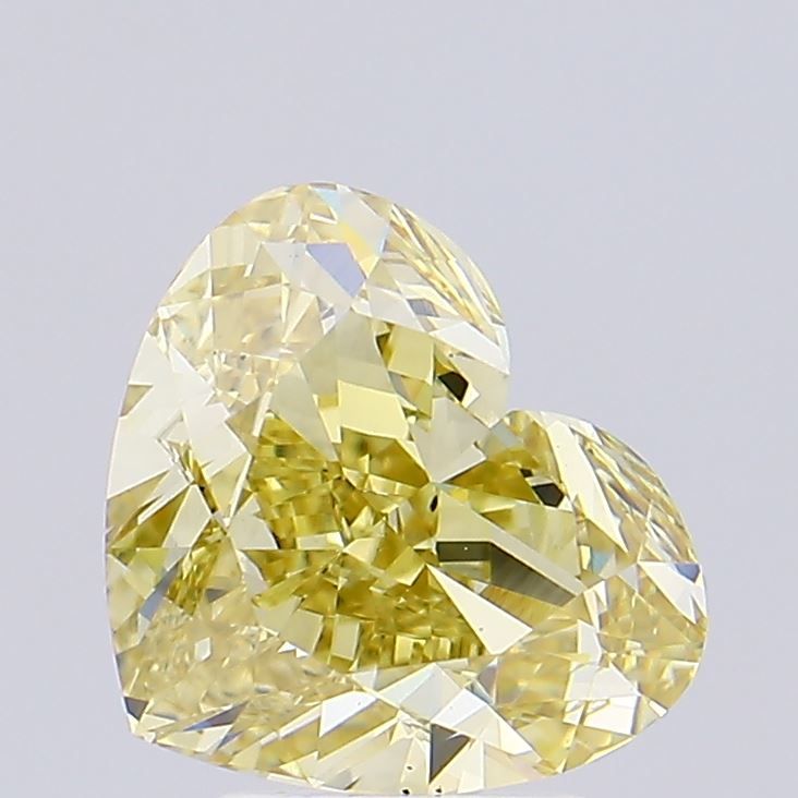 Lab-Grown Heart Diamond - 4.01 Carats, Fancy Brownish Yellow Color, VS2 Clarity - Certified by IGI - Report Number: LG600357938