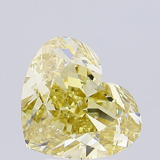 Lab-Grown Heart Diamond - 4.01 Carats, Fancy Brownish Yellow Color, VS2 Clarity - Certified by IGI - Report Number: LG600357938