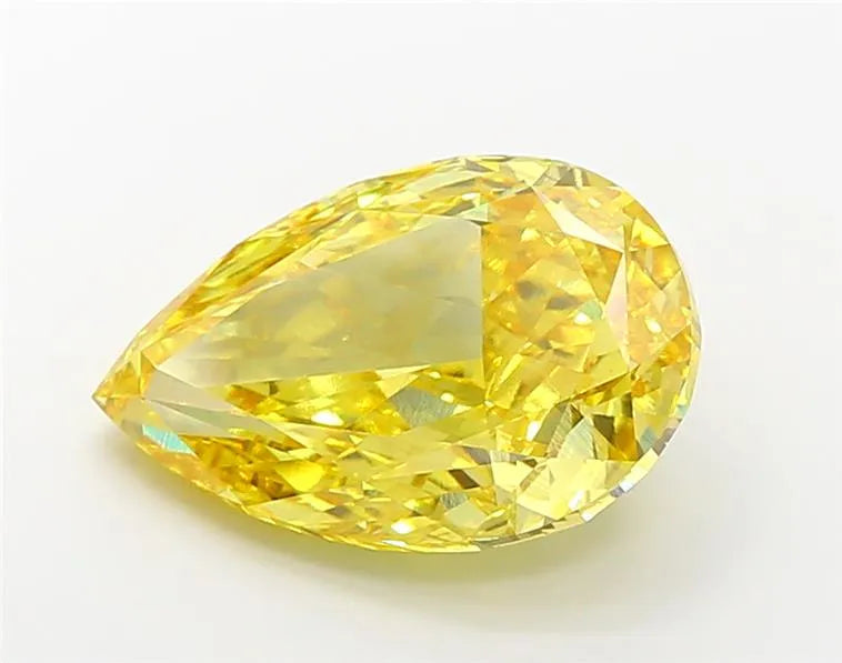 10.86ct Pear Lab Grown Diamond (Colour Fancy Vivid Yellow, Clarity VS1, IGI Certified)