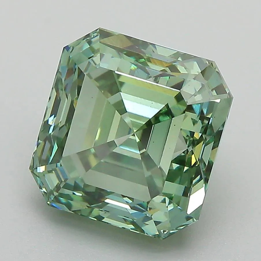 4.51ct Square emerald Lab Grown Diamond (Colour Fancy Intense Green, Clarity VS1, IGI Certified)