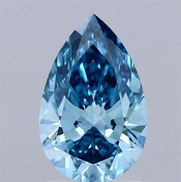 1.08ct Pear Lab Grown Diamond (Colour Fancy Vivid Blue, Clarity VS2, IGI Certified)