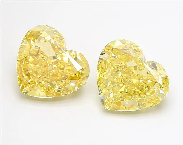 7.23ct Heart Lab Grown Diamond (Colour Fancy Vivid Yellow, Clarity VS2, IGI Certified)