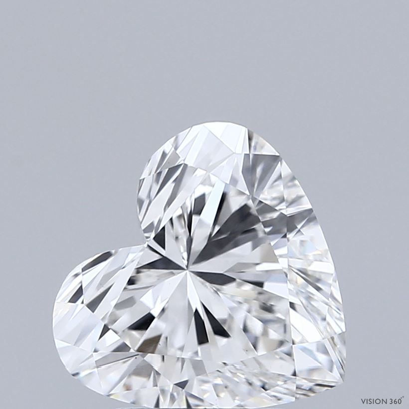 Lab-Grown Heart Diamond - 2.51 Carats, E Color, VS1 Clarity - Certified by IGI - Report Number: LG696545694