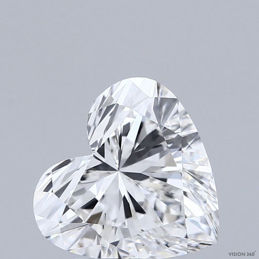 Lab-Grown Heart Diamond - 2.51 Carats, E Color, VS1 Clarity - Certified by IGI - Report Number: LG696545694