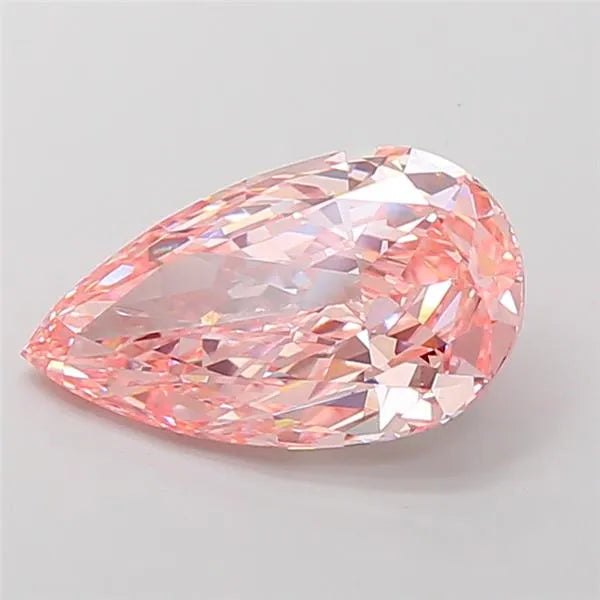4.39ct Pear Lab Grown Diamond (Colour Fancy Vivid Pink, Clarity VVS2, IGI Certified)