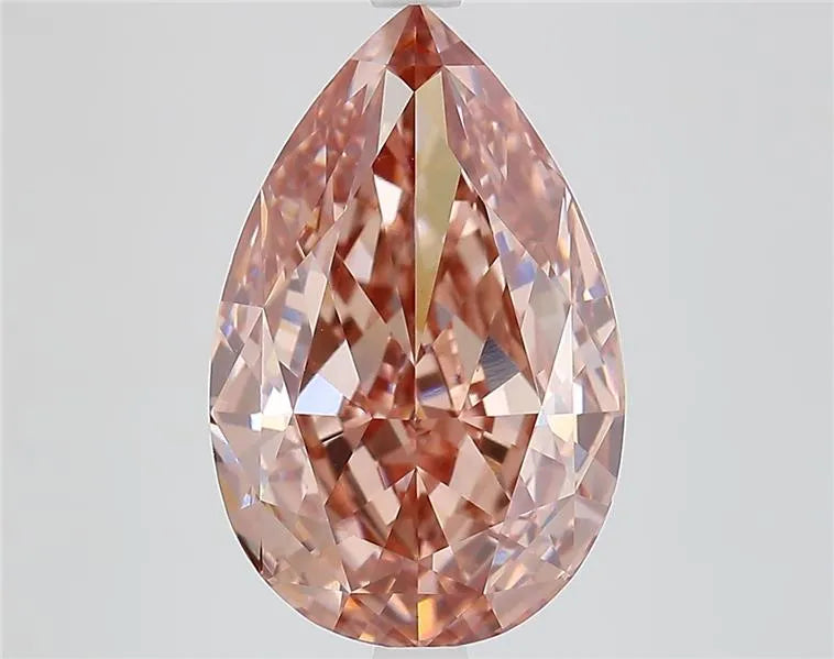 6.53ct Pear Lab Grown Diamond (Colour Fancy Intense Brown Pink, Clarity VS1, IGI Certified)