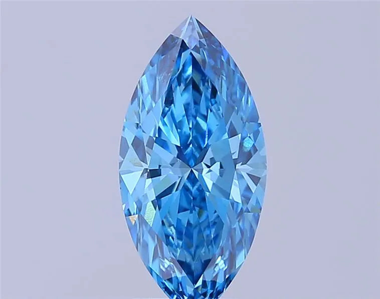 2.00ct Marquise Lab Grown Diamond (Colour Fancy Vivid Blue, Clarity VS1, IGI Certified)