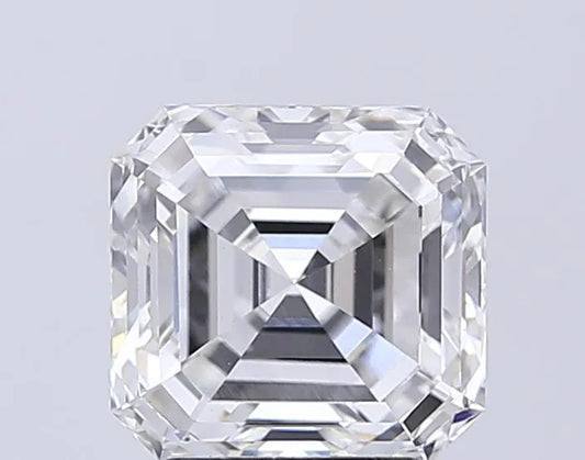 Diamant émeraude carré de 3,31 ct, cultivé en laboratoire (couleur G, pureté VS1, certifié IGI)