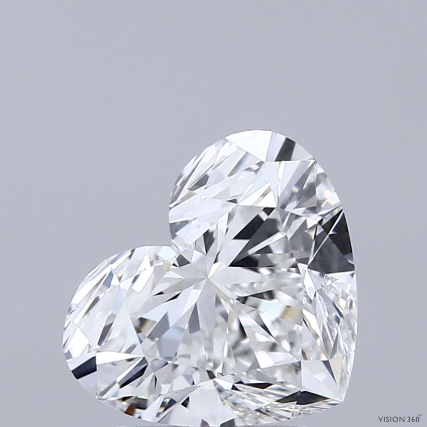 Lab-Grown Heart Diamond - 3.02 Carats, F Color, VVS2 Clarity - Certified by IGI - Report Number: LG683561759