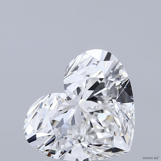 Lab-Grown Heart Diamond - 3.02 Carats, F Color, VVS2 Clarity - Certified by IGI - Report Number: LG683561759