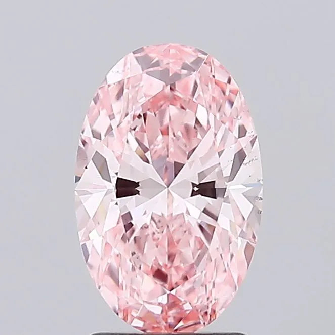 2.01ct Oval Lab Grown Diamond (Colour Fancy Vivid Pink, Clarity VS2, IGI Certified)